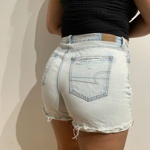 AE Denim Baggy Mom Shorts
